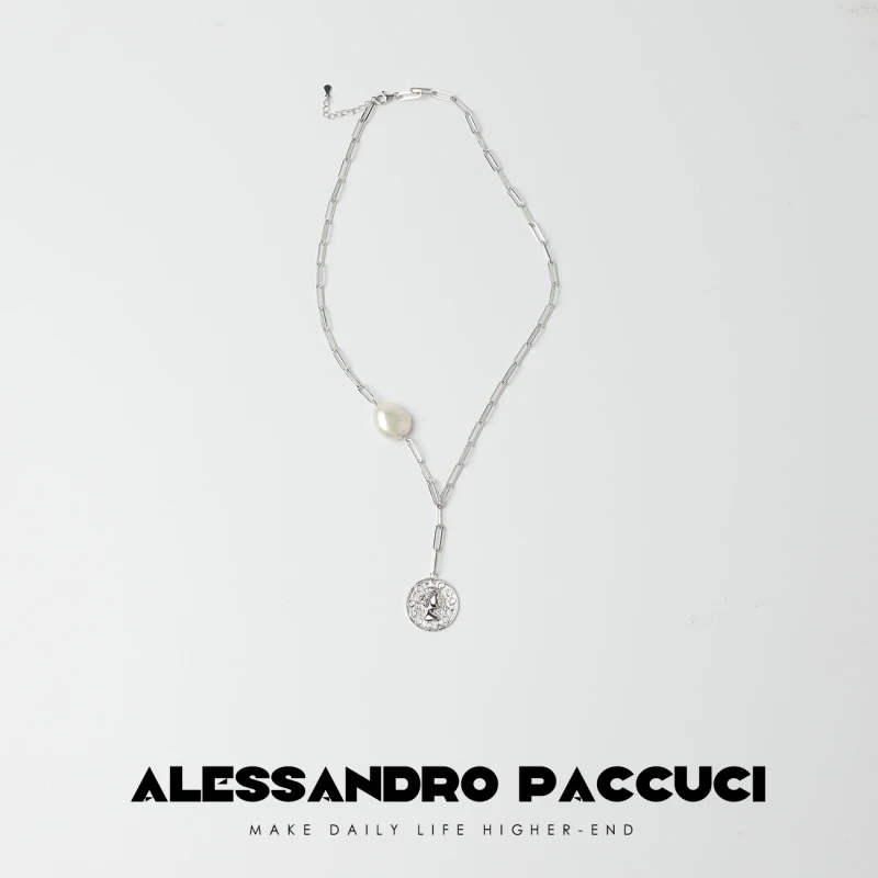 链子925银 AP洛哥42047EX【流光】银色时尚百搭巴洛克珠项链