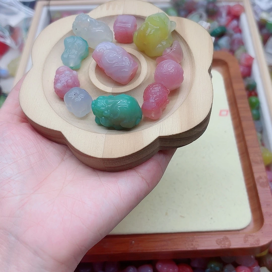 挽***诗玛瑙/玉髓未镶嵌手链盐源35