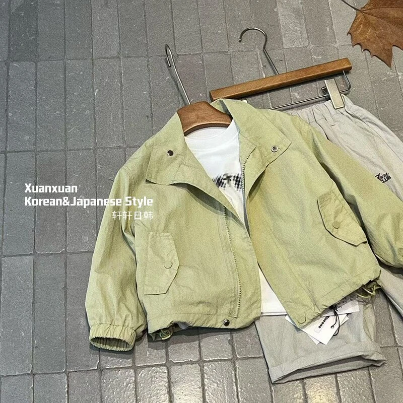 童装2026年春款男童外套印花动漫韩系宽松时尚百搭外套夹克潮酷