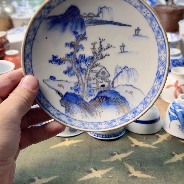 青花瓷器杯子茶具