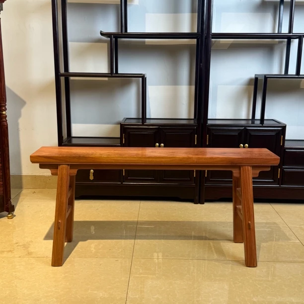 【运费到付】缅甸花梨 一块玉条凳