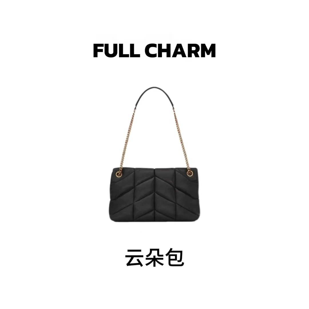 【 E888】FULL CHARM-黑色云朵-百搭手提单肩斜挎包大容量通勤女包
