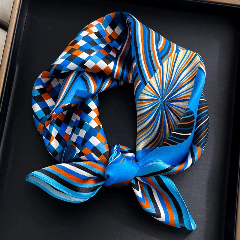 【53方巾】视觉桑蚕丝春秋洋气时尚气质休闲百搭丝巾（53cm）