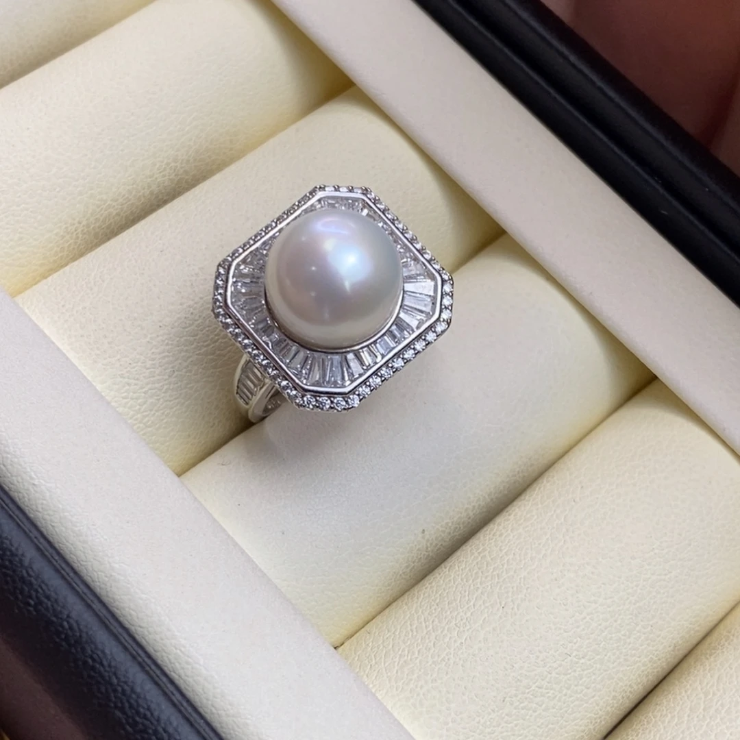 J***.银S925镶嵌淡水珍珠戒指