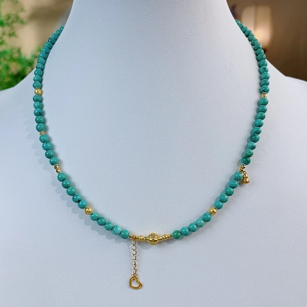 18K金镶嵌绿松石珠宝奇石