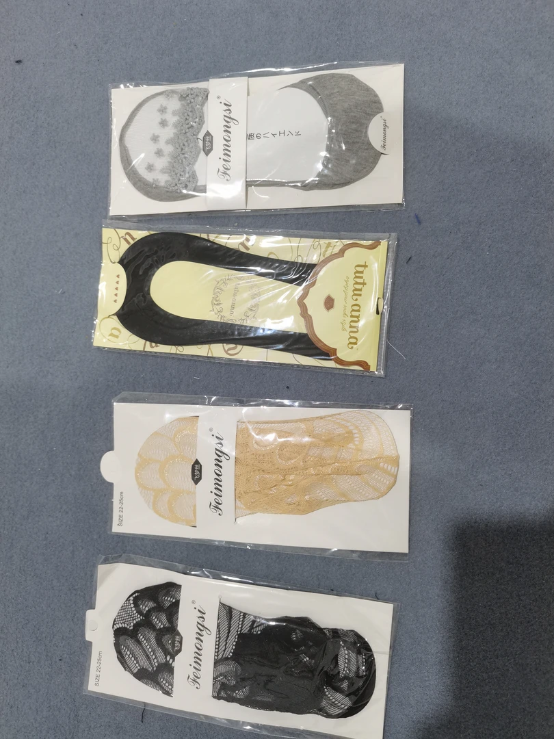 女士夏季薄款透气蕾丝边隐形船袜