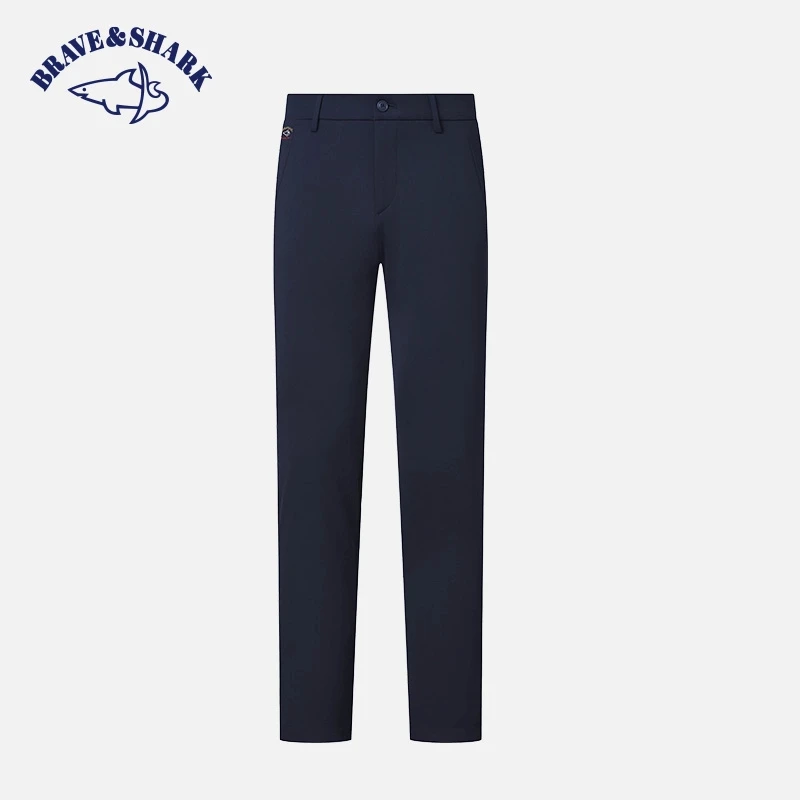 BRAVE&SHARK/勇士鲨鱼夏季简约时尚薄款直筒商务高弹力西装裤1705