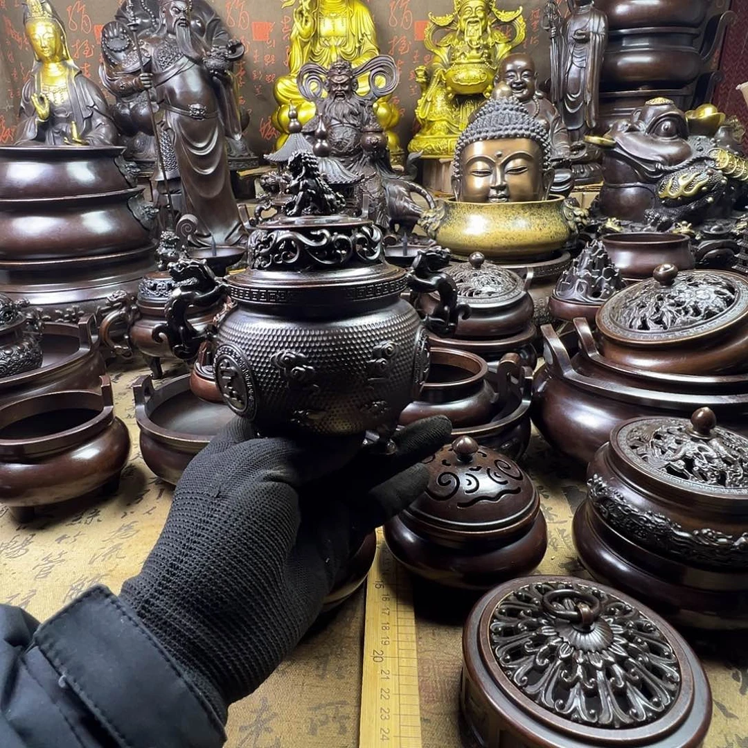 妙***手帝王炉熏香炉铜香炉供香炉聚宝盆