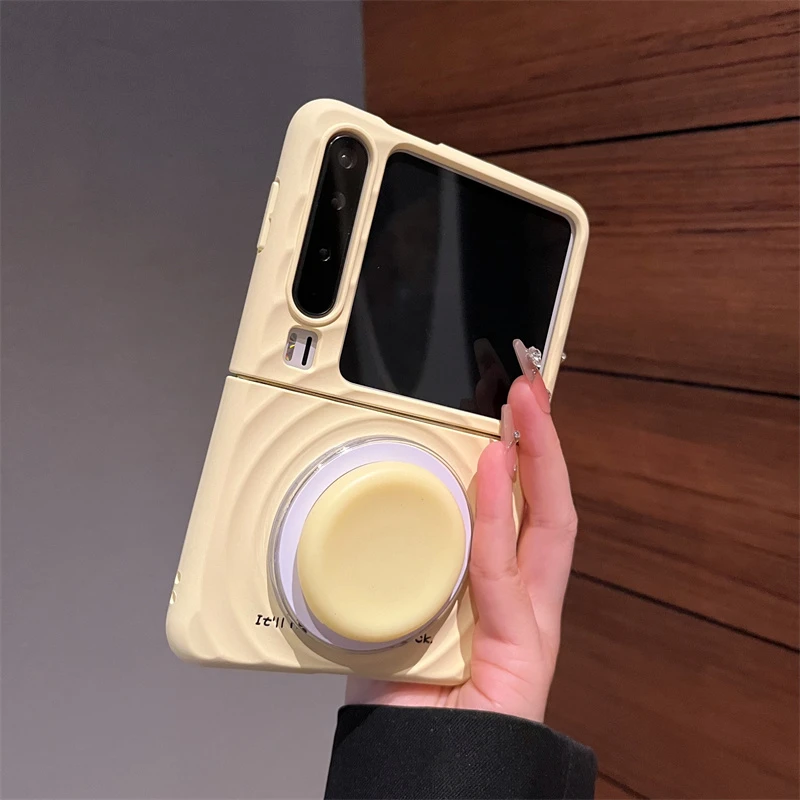 适用华为PuraX典藏版手机壳黄色简约磁吸波漾purax小折叠保护男女