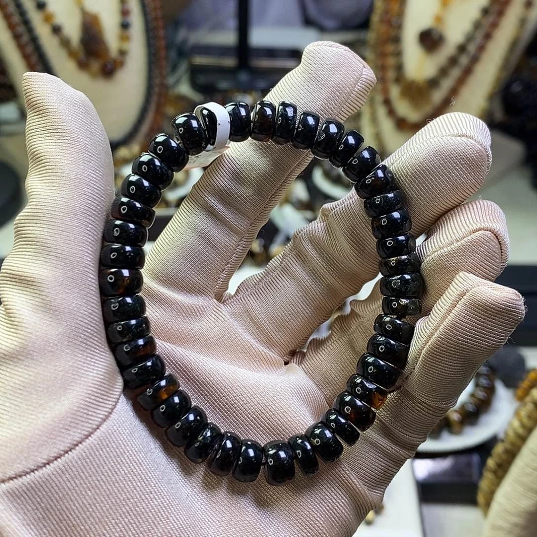 琥珀未镶嵌裸石翳珀直切8漏