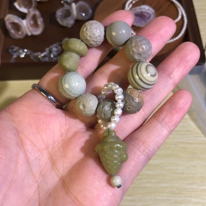 玛瑙/玉髓未镶嵌阿拉善手捻