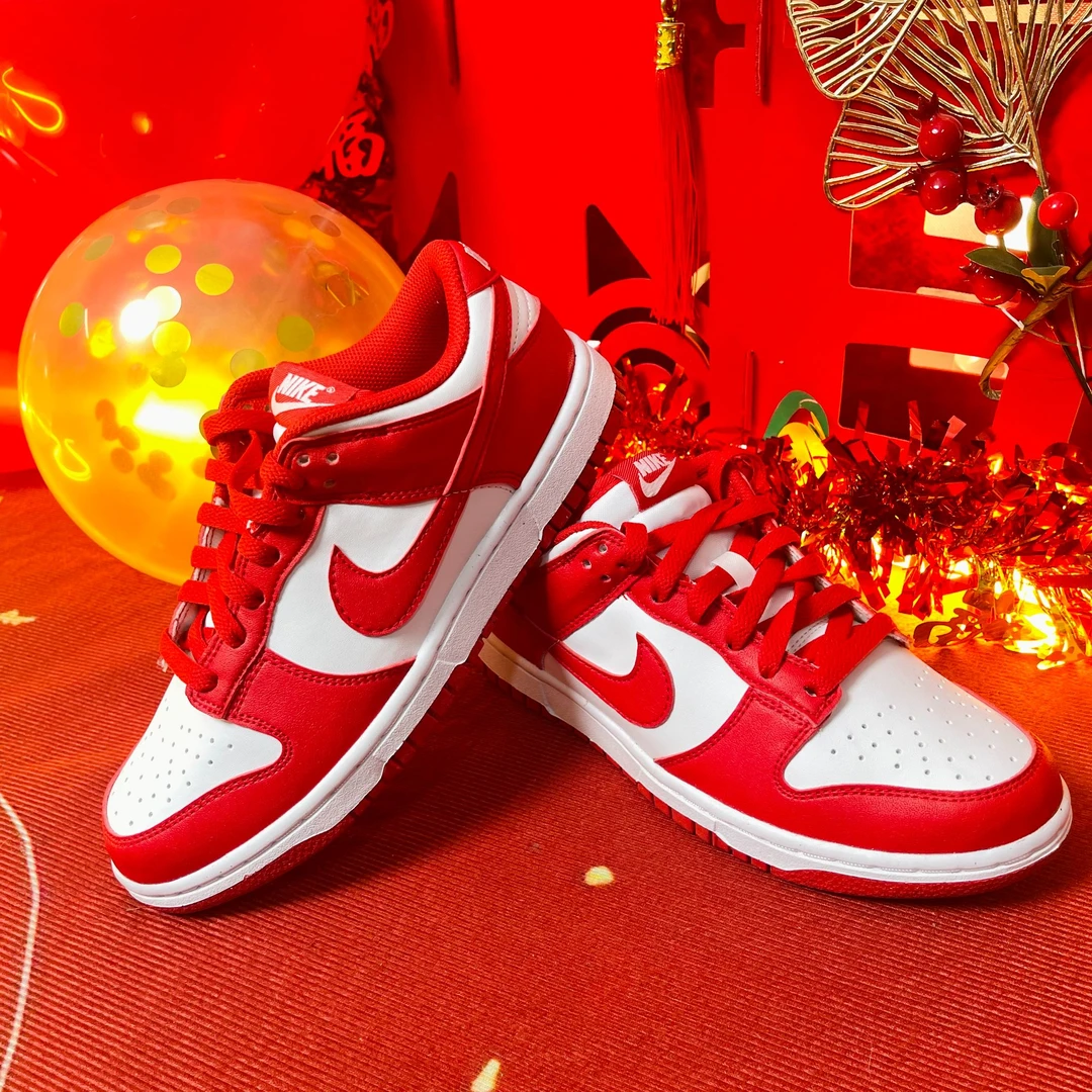 NIKE耐克女子W dunk LOW NEXT NATURE新款红色休闲鞋DD1873-116