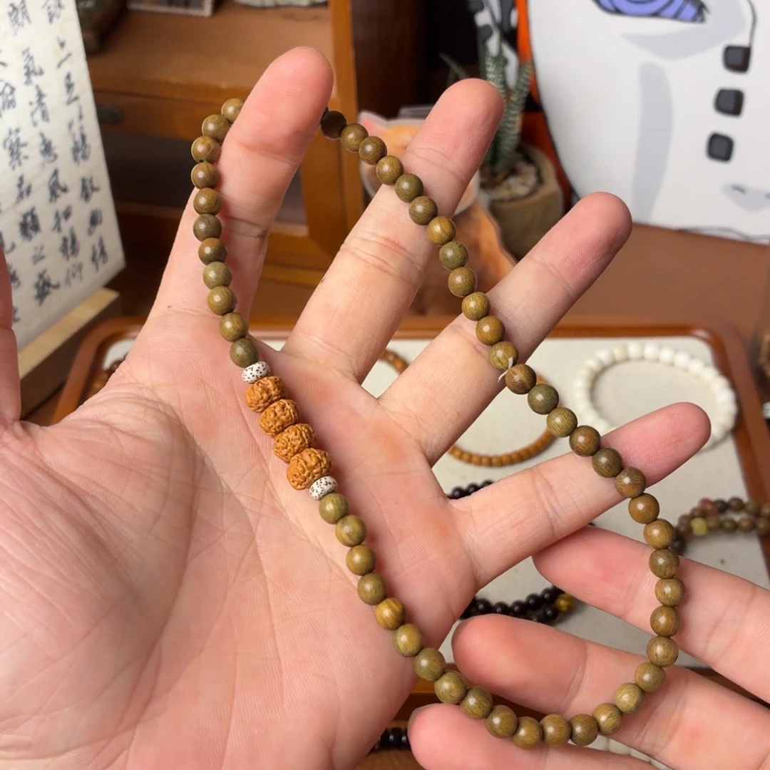 菩提根/象牙果手串绿檀