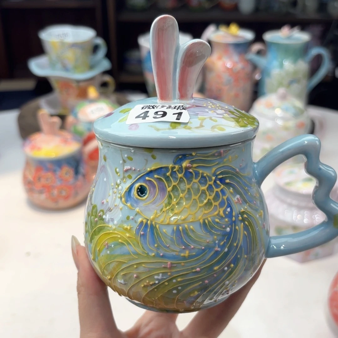 景德镇手绘高温釉下彩陶瓷茶具