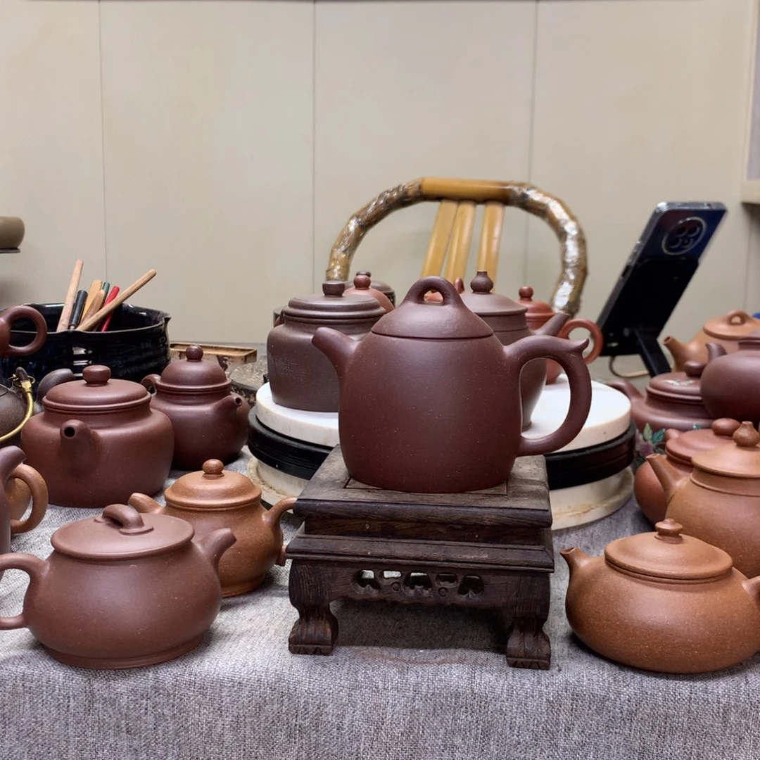 紫泥茶壶秦权240 C半手工制作