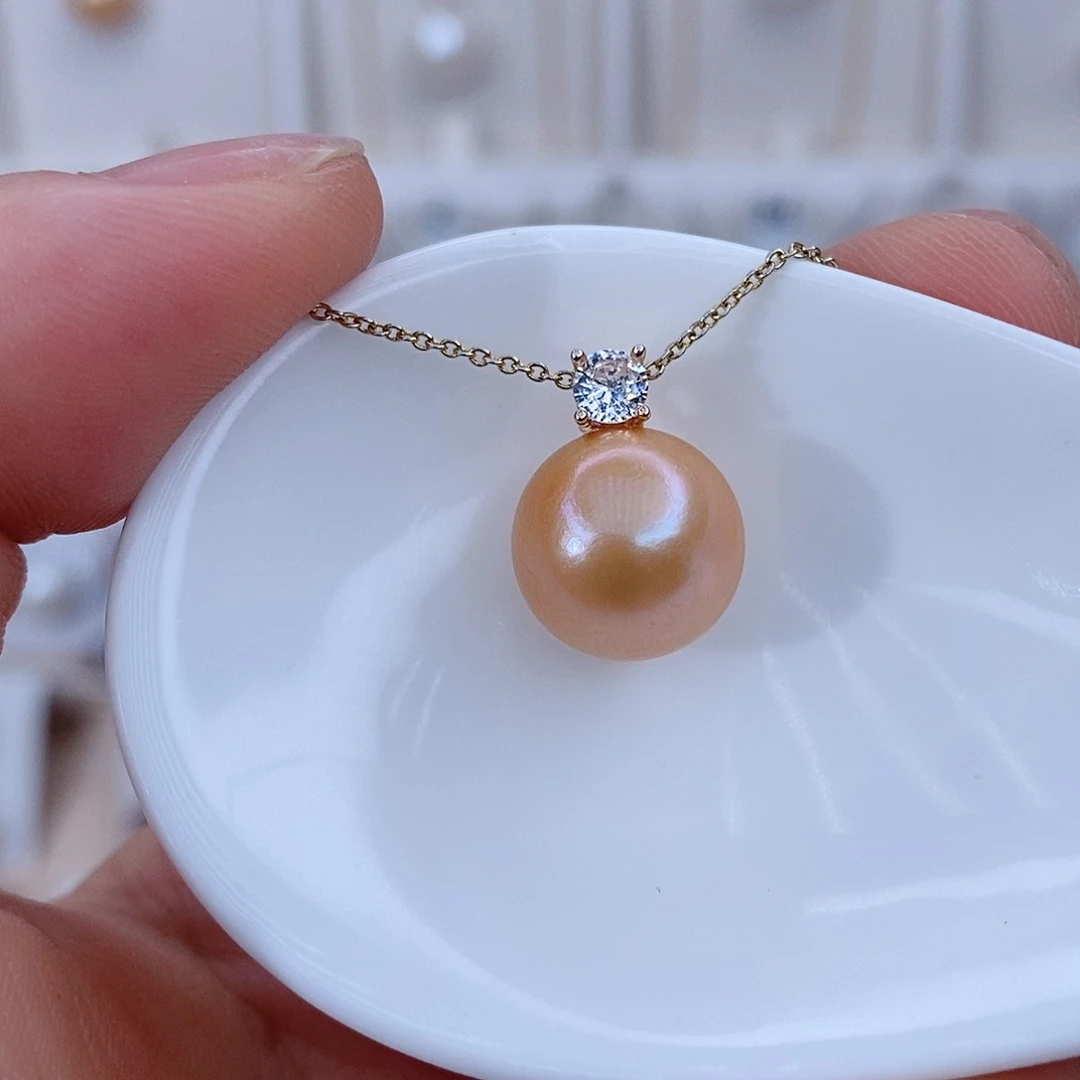 淡水珍珠银S925镶嵌颈饰