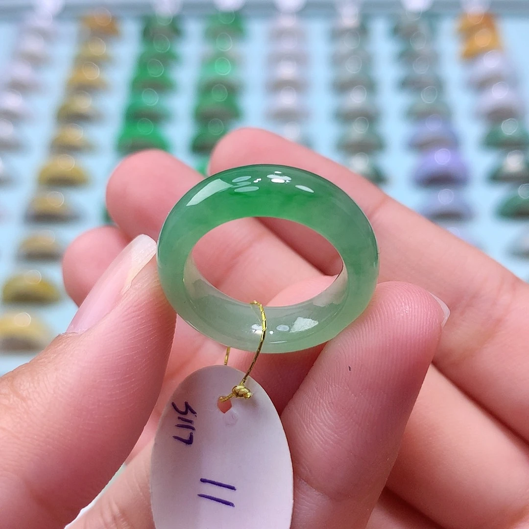未镶嵌戒指翡翠11圈