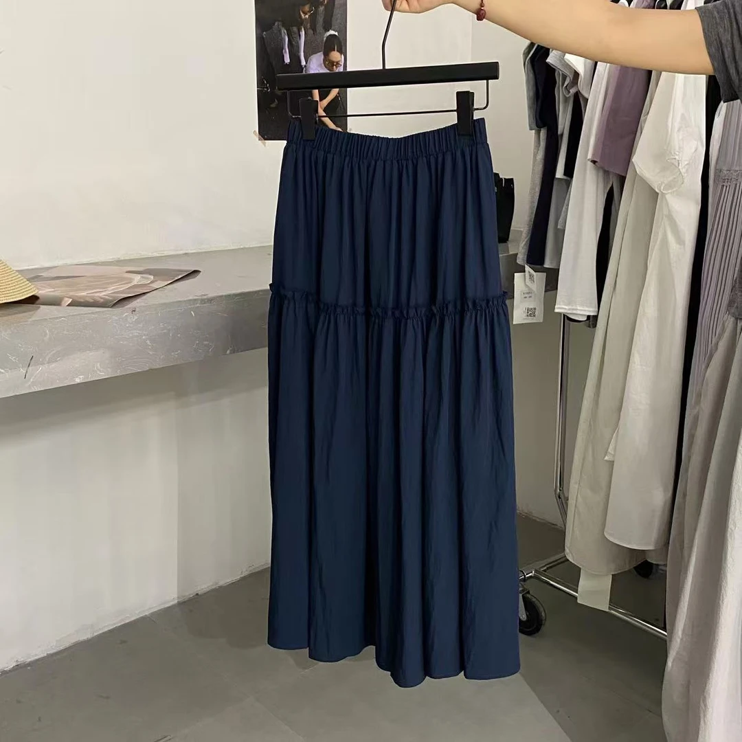 【ARONG阿荣家】半身裙00082-藏青色-F