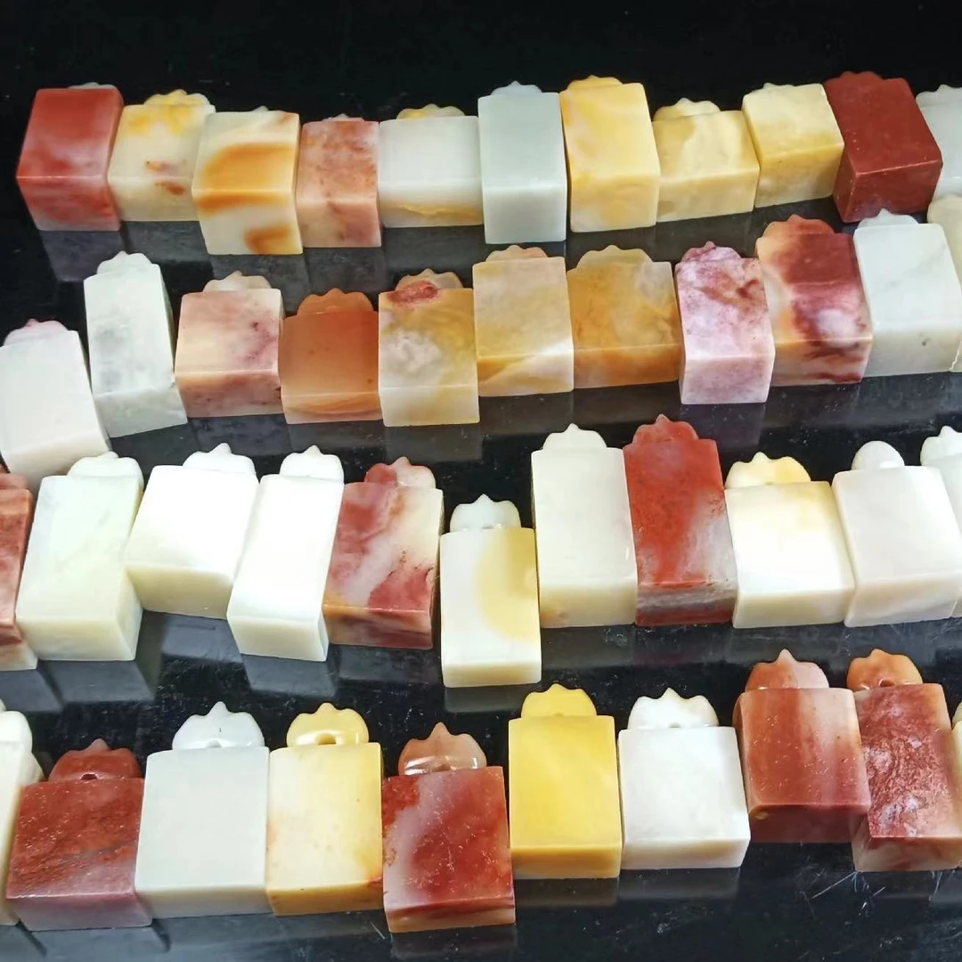 寿山石芙蓉石尖顶如意头印章金石篆刻章书法国画姓名章印石章料