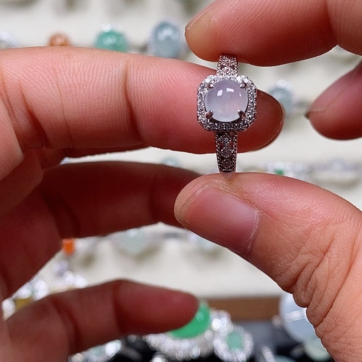 银S925镶嵌戒指翡翠