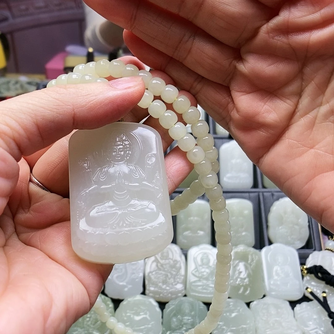 和田玉颈饰未镶嵌宽****宽