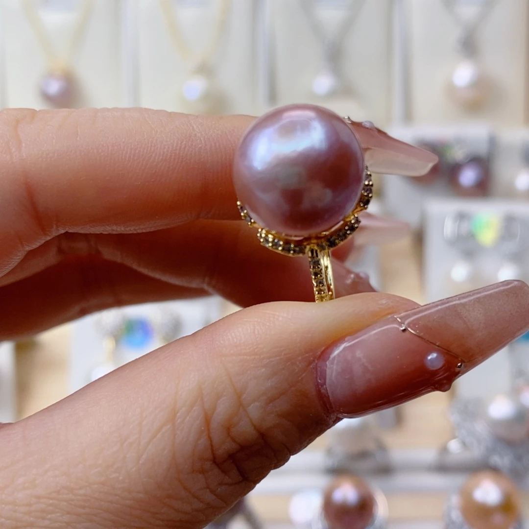 淡水珍珠戒指合金