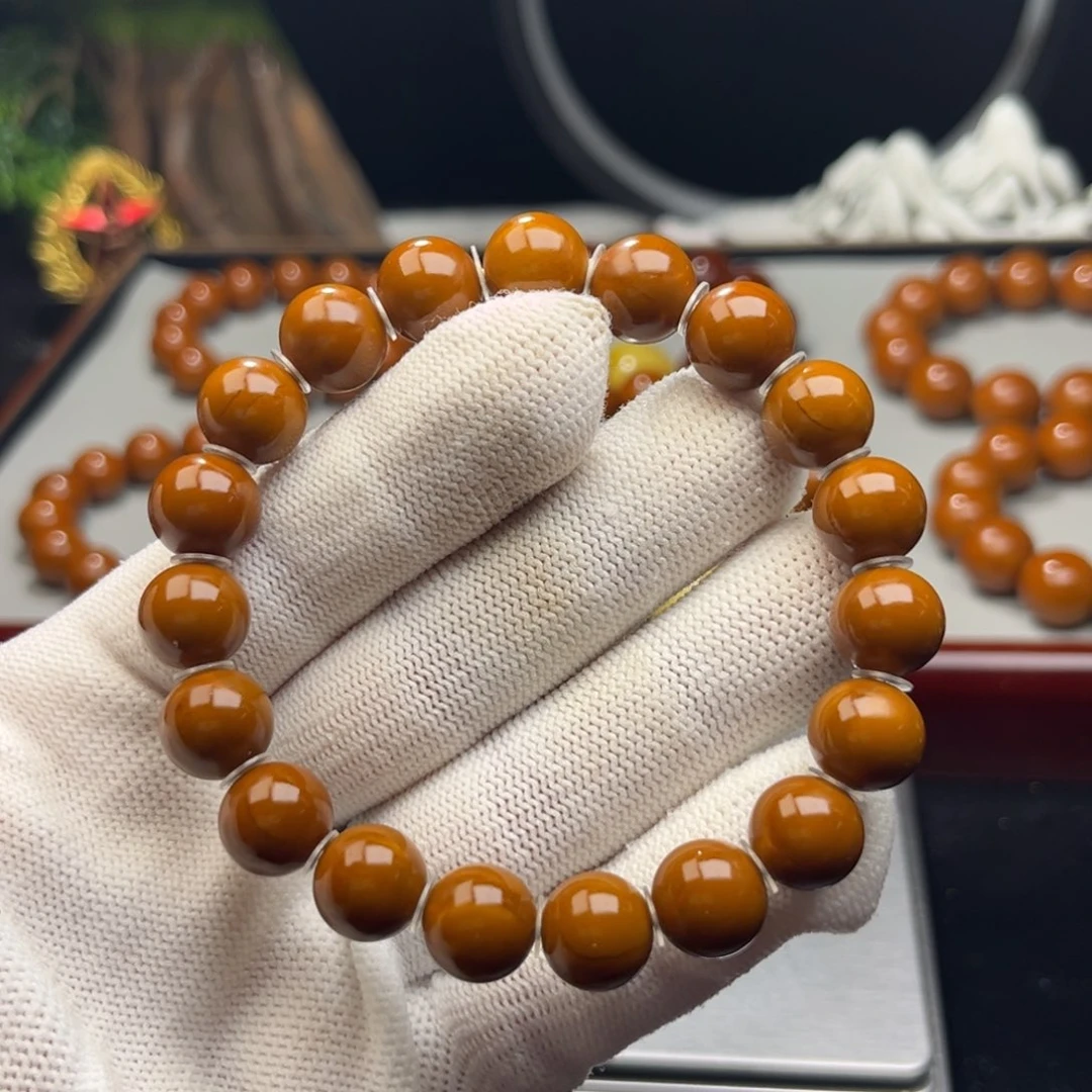 橄榄核手串蜻**店1.14+全品老树铁核 小孔 微瑕