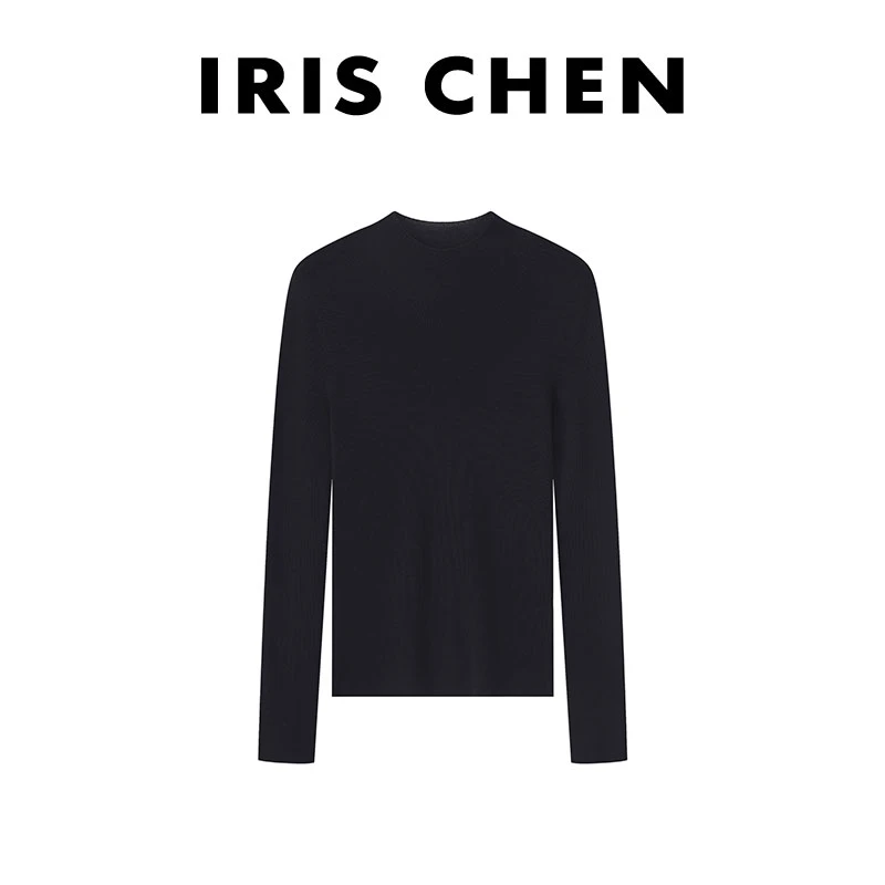 IRIS CHEN 中领打底衫 25秋“100扬子纱羊毛”60织无缝一体25SY744