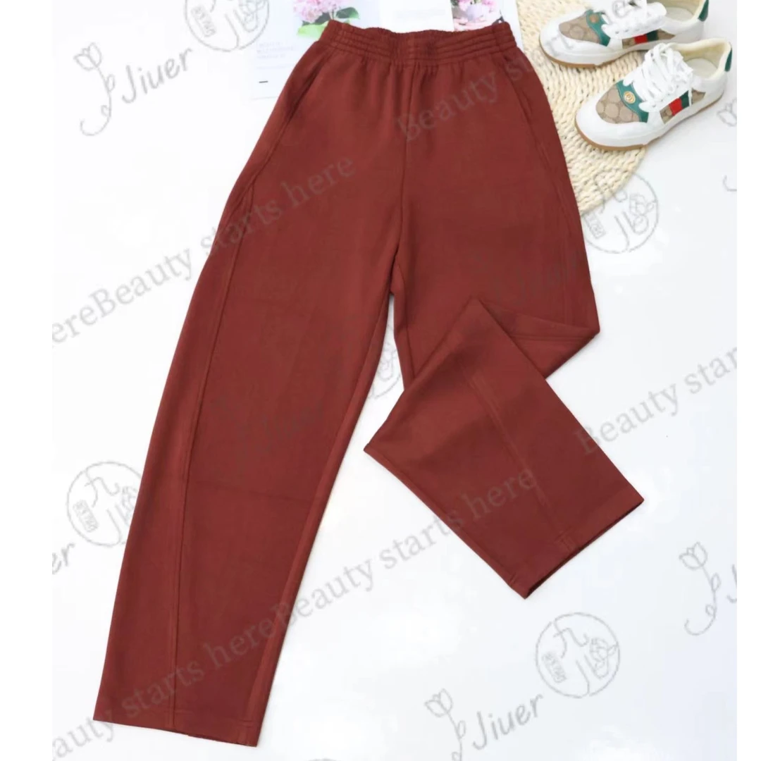 JIUER定制新款时尚百搭纯色深圳高定欧韩气质云舒棉拖地裤3660