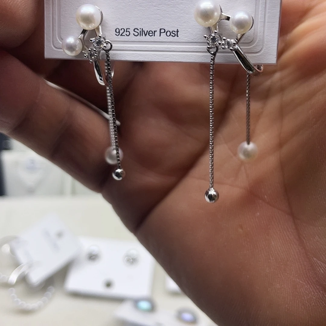 颈饰淡水珍珠银S925镶嵌