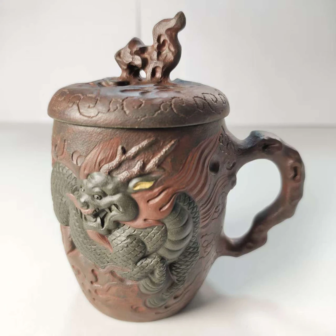 高水波-老青段-麒麟祥瑞盖杯