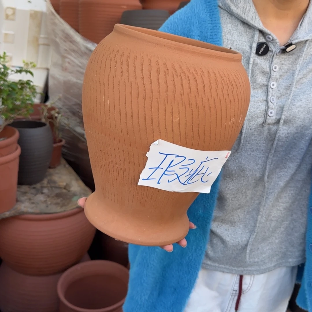 紫砂花盆口20高29宜兴紫砂粗糙