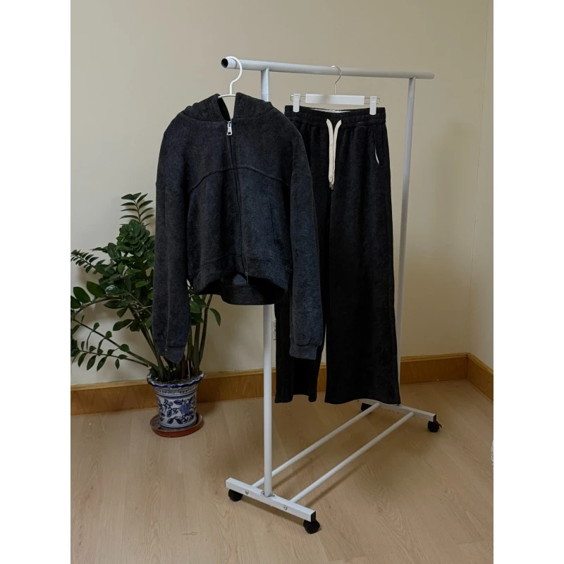 时尚休闲运动软糯卫衣套装 韩版宽松连帽卫衣阔腿裤