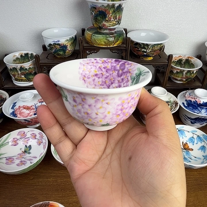 忠意堂釉下彩紫绣球