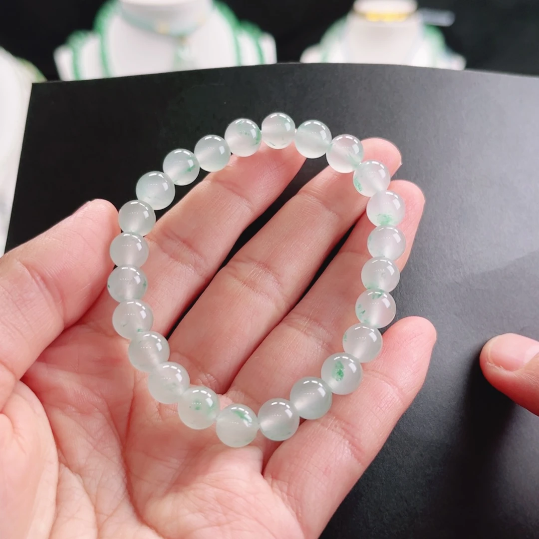 石英质玉未镶嵌手串卡8mm