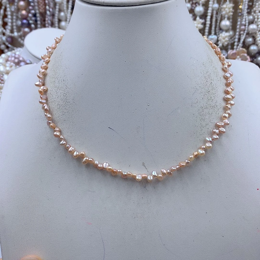 淡水珍珠银S925镶嵌项链耳饰