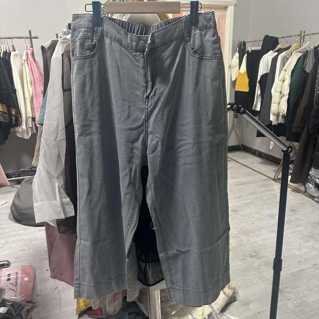 Phm夏季高品柔软两色八分牛仔马蹄裤PYH 1217