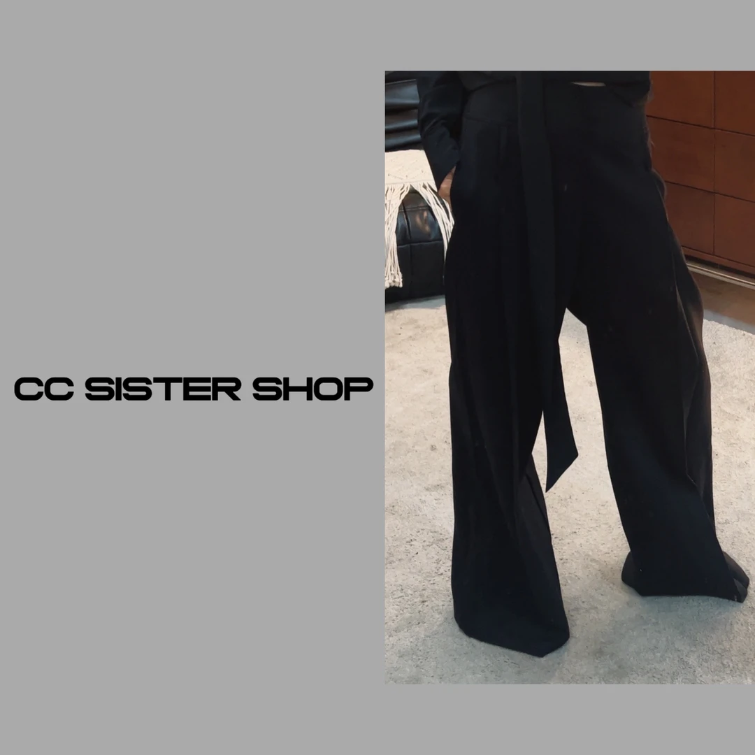 CC SISTER SHOP 加绒黑西裤