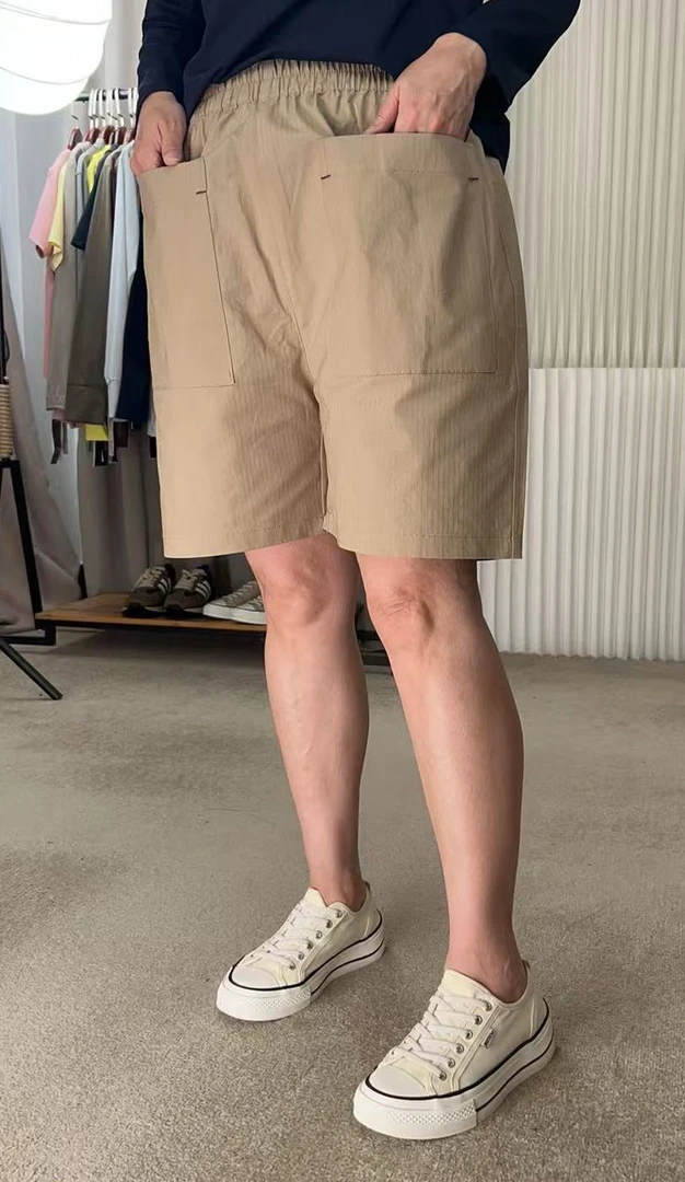 涛姐服饰 25年新款短裤 卡其色休闲短裤 FM250526