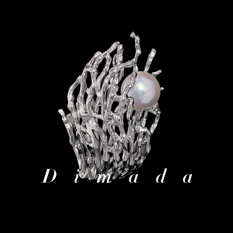 铜合金胸针 d1302万物生立体海草胸针高档女光面胸花别针时尚配饰