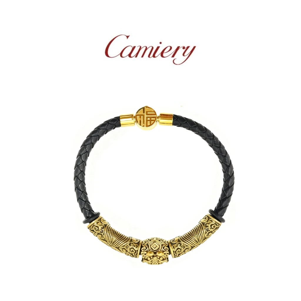 【雪姐推荐】CAMIERY/卡美瑞 新中式两节编织饕餮福字手链