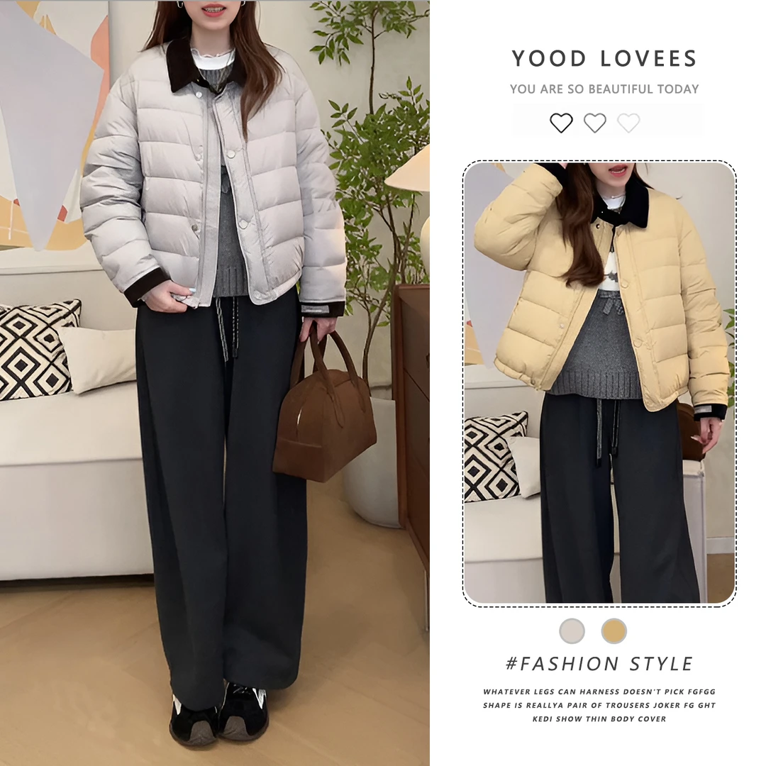 设计感洋气短款冬季外套新款加厚爆款2025翻领时尚小个子棉服保暖