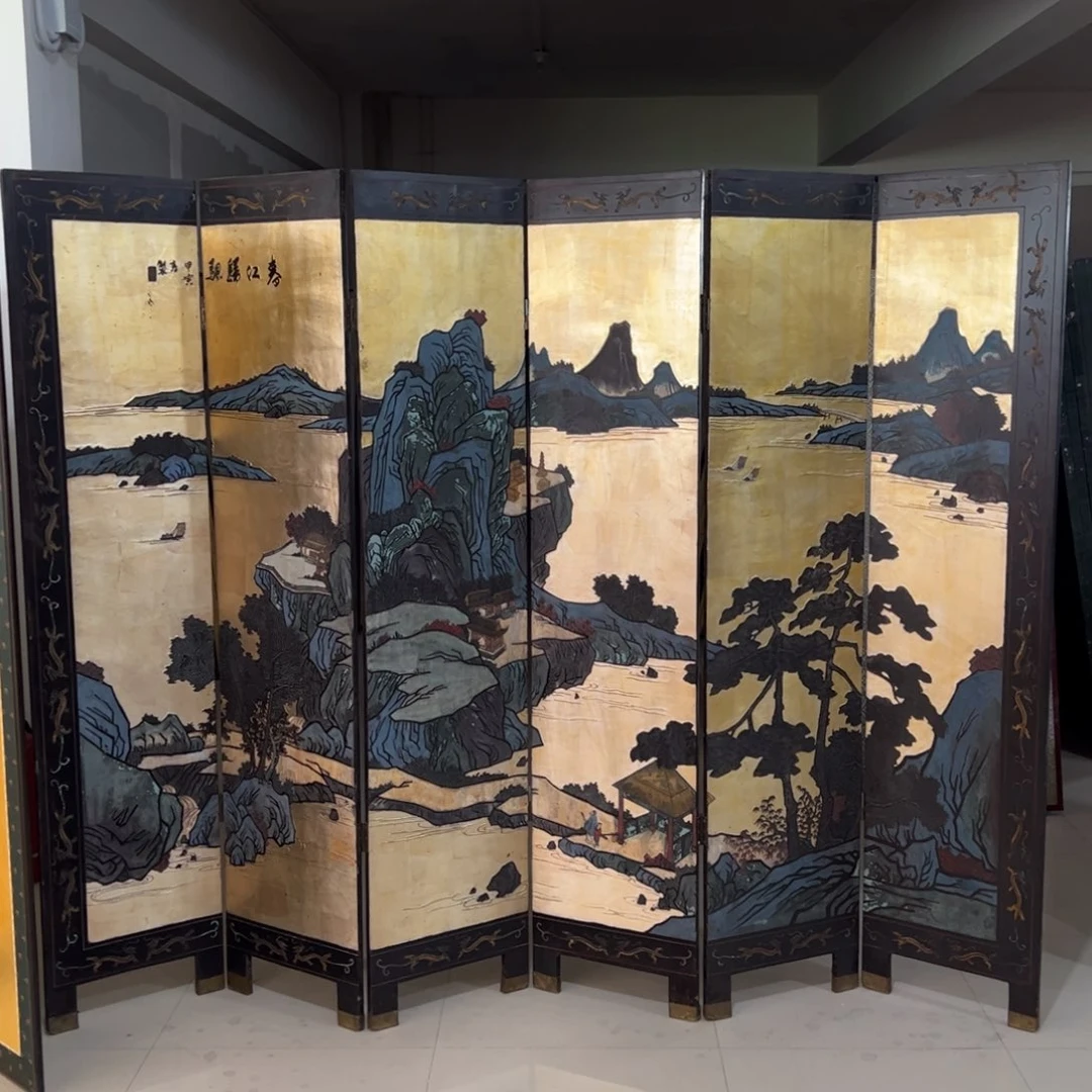 绘画屏风框画茶空间设计