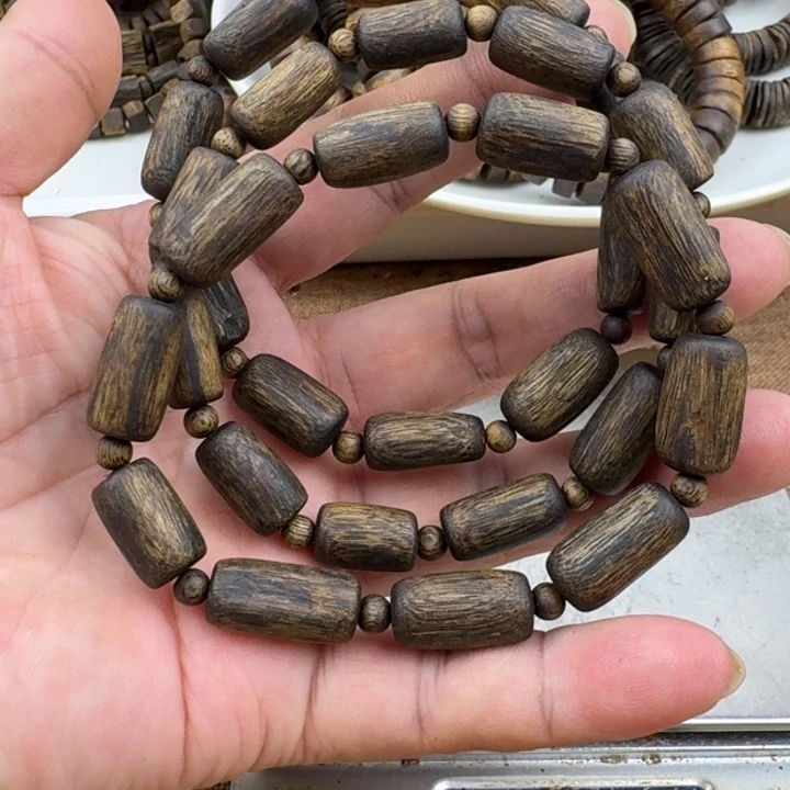 金***德沉香手串张勺子手串23克