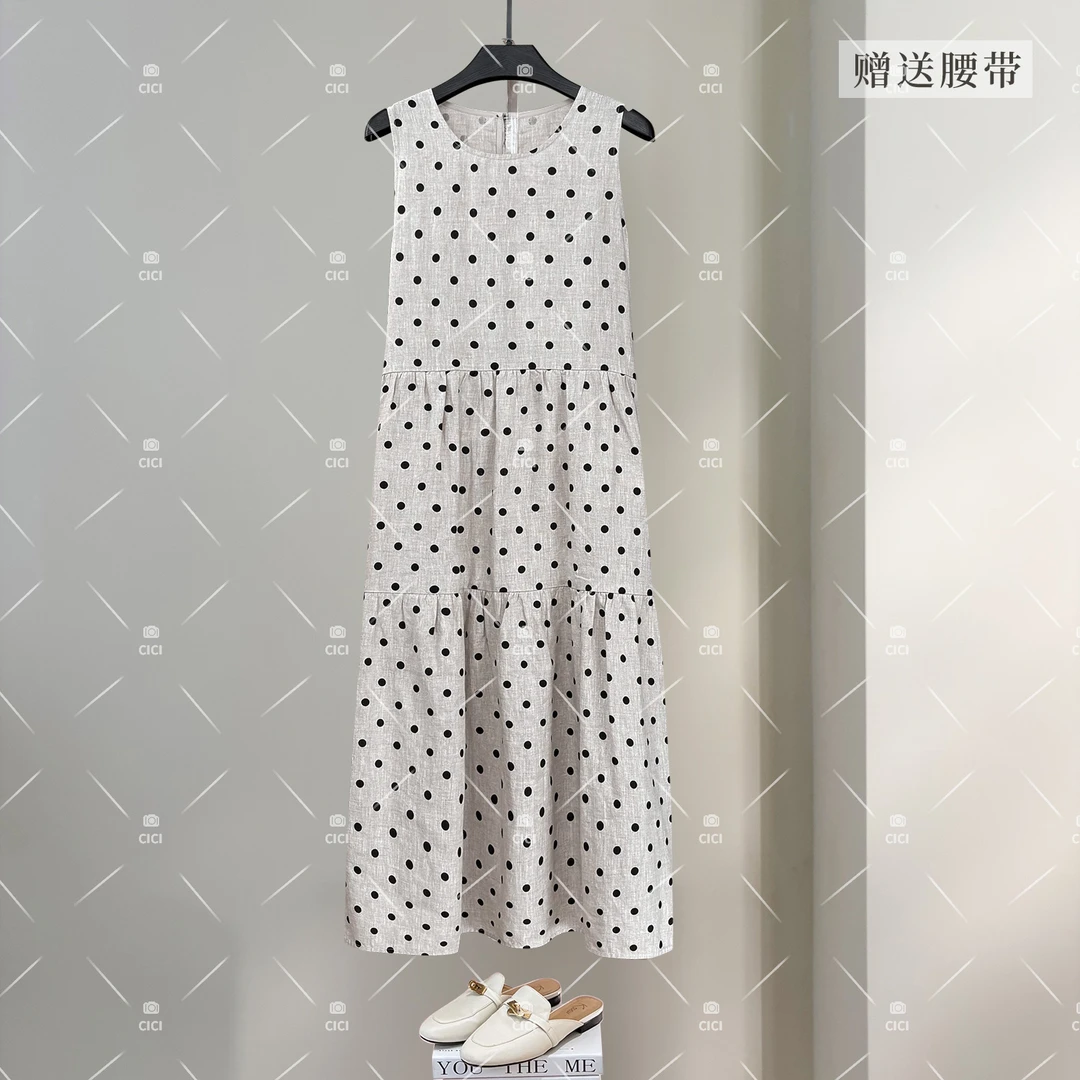 舒适与美并存 法式复古波点显瘦气质连衣裙YL-6000585