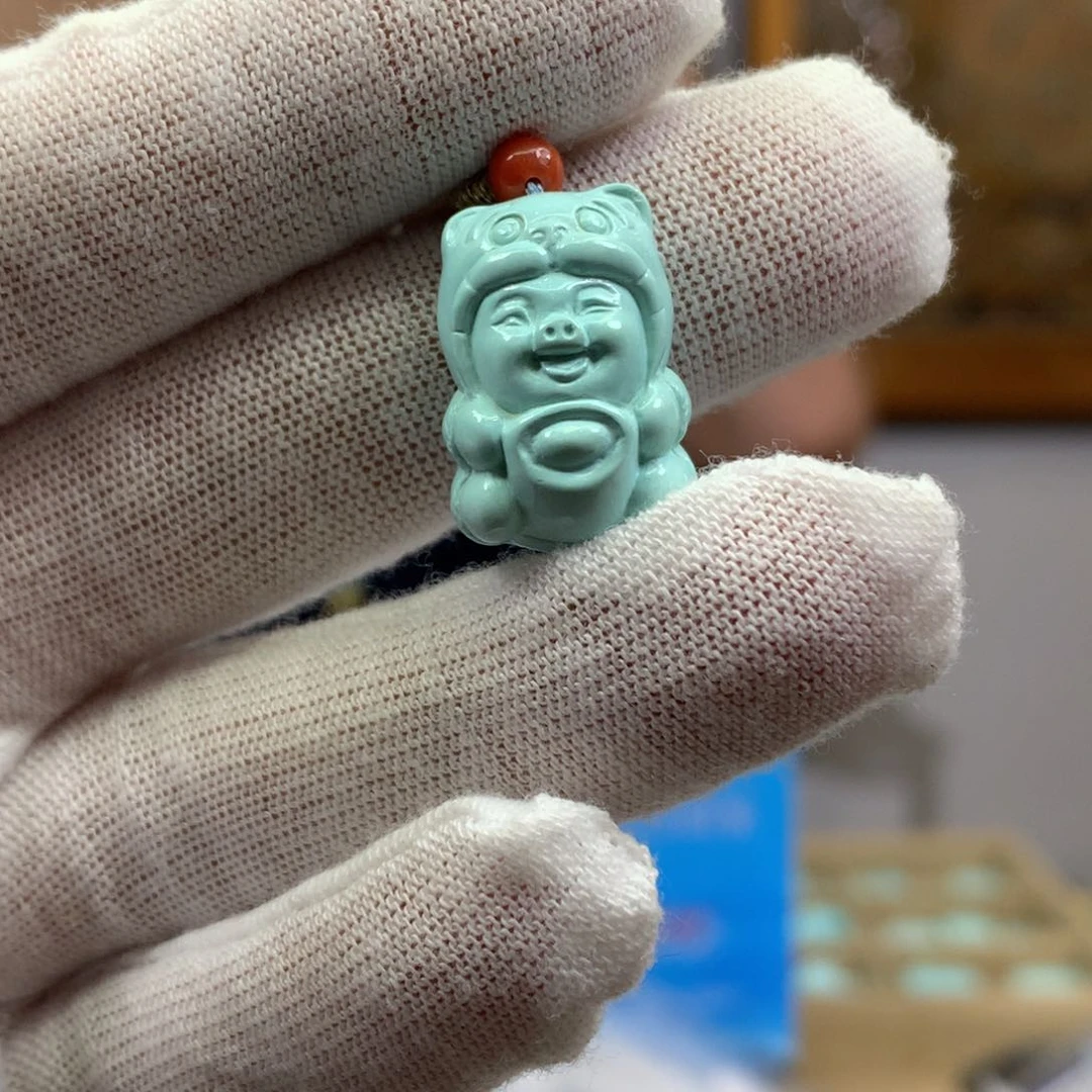 绿松石未镶嵌挂件