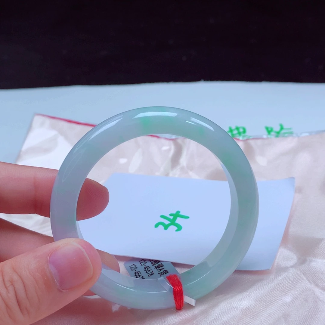 未镶嵌手镯翡翠天然A货翡翠手镯50.8