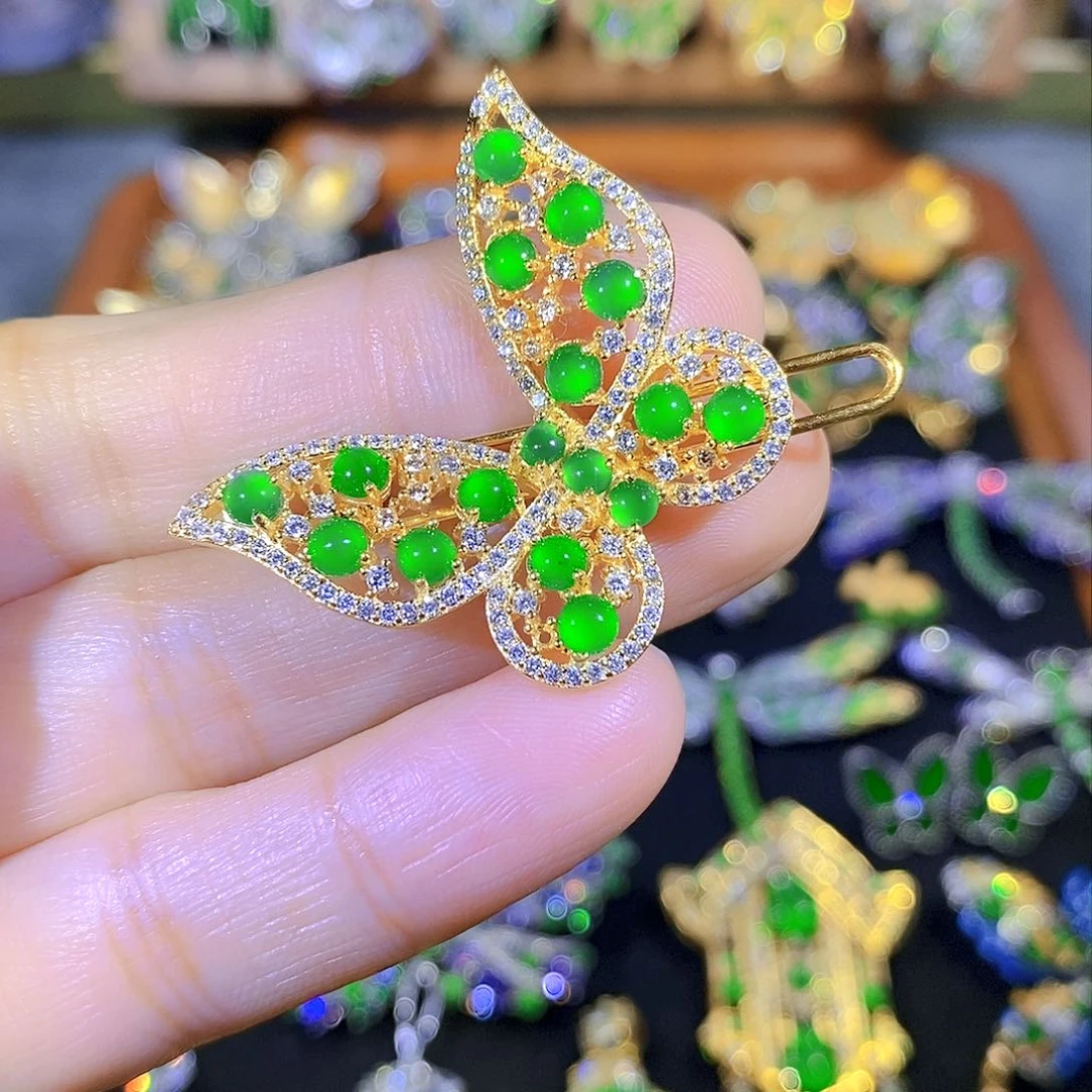 吊坠(不含链)银S925镶嵌翡翠