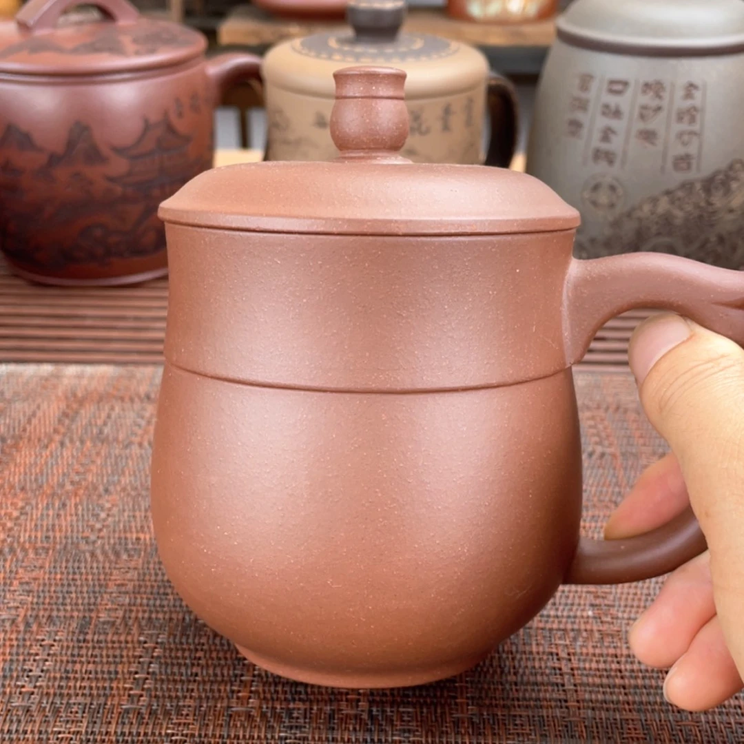 【闪购商品】茶杯紫砂宜兴原矿紫砂盖杯微瑕