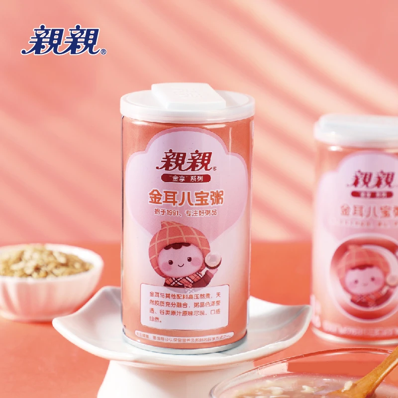 亲亲金享系列金耳八宝粥360g*6罐整箱泡沫装早餐食品速食粥即食粥